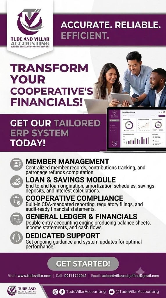 Transform Your Cooperative's Financials — Tailored ERP System Poster
